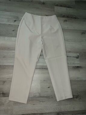 Abercrombie & Fitch Cream Straight-Leg Tailored Pants